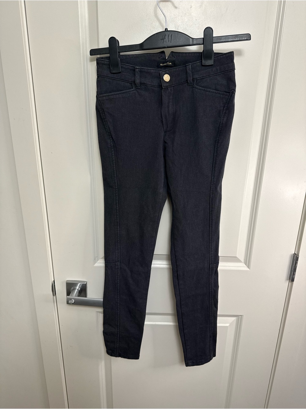 Massimo Duti Washed Black High Rise 7/8 Length Skinny Jeans in size US 2